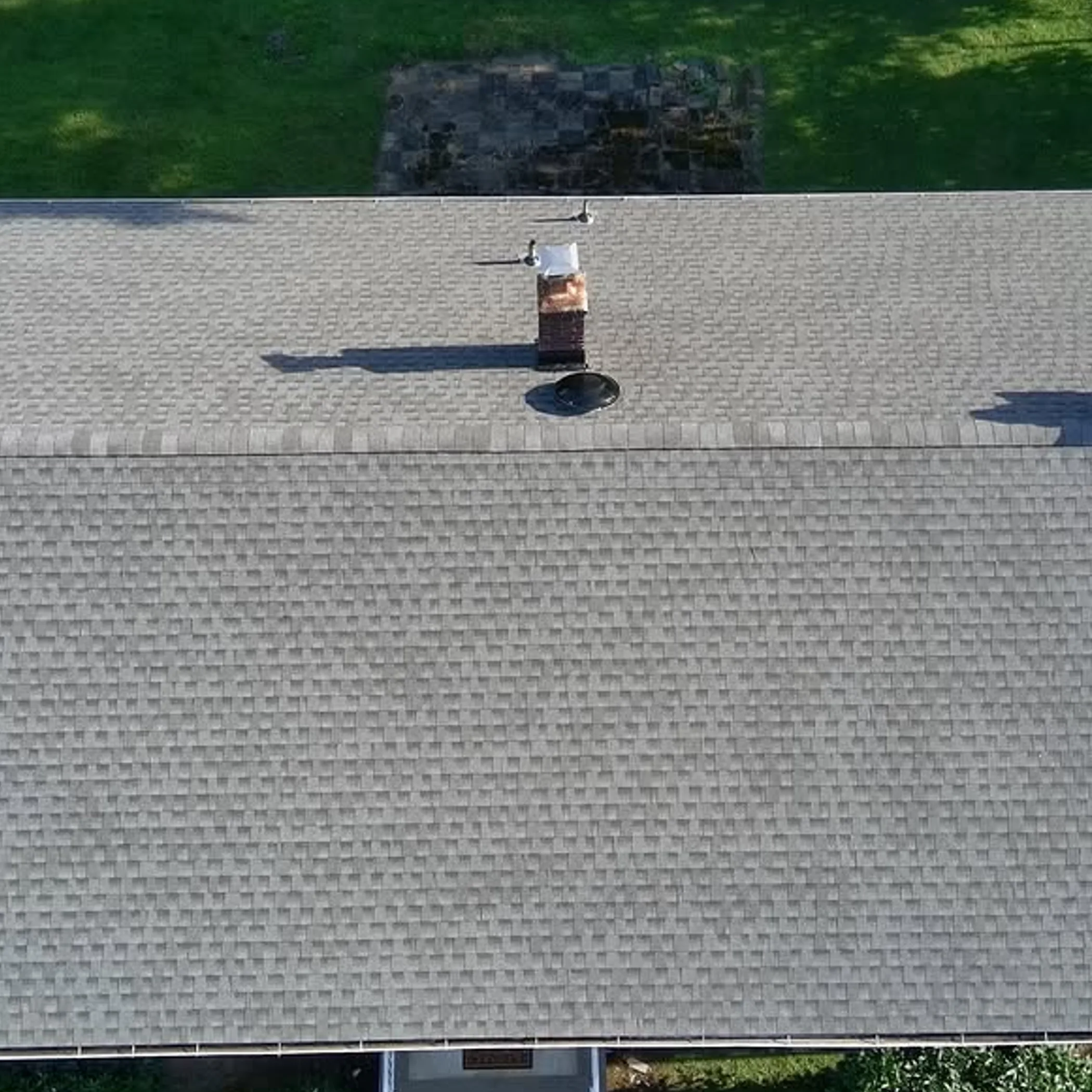 clear roof surface for treatment