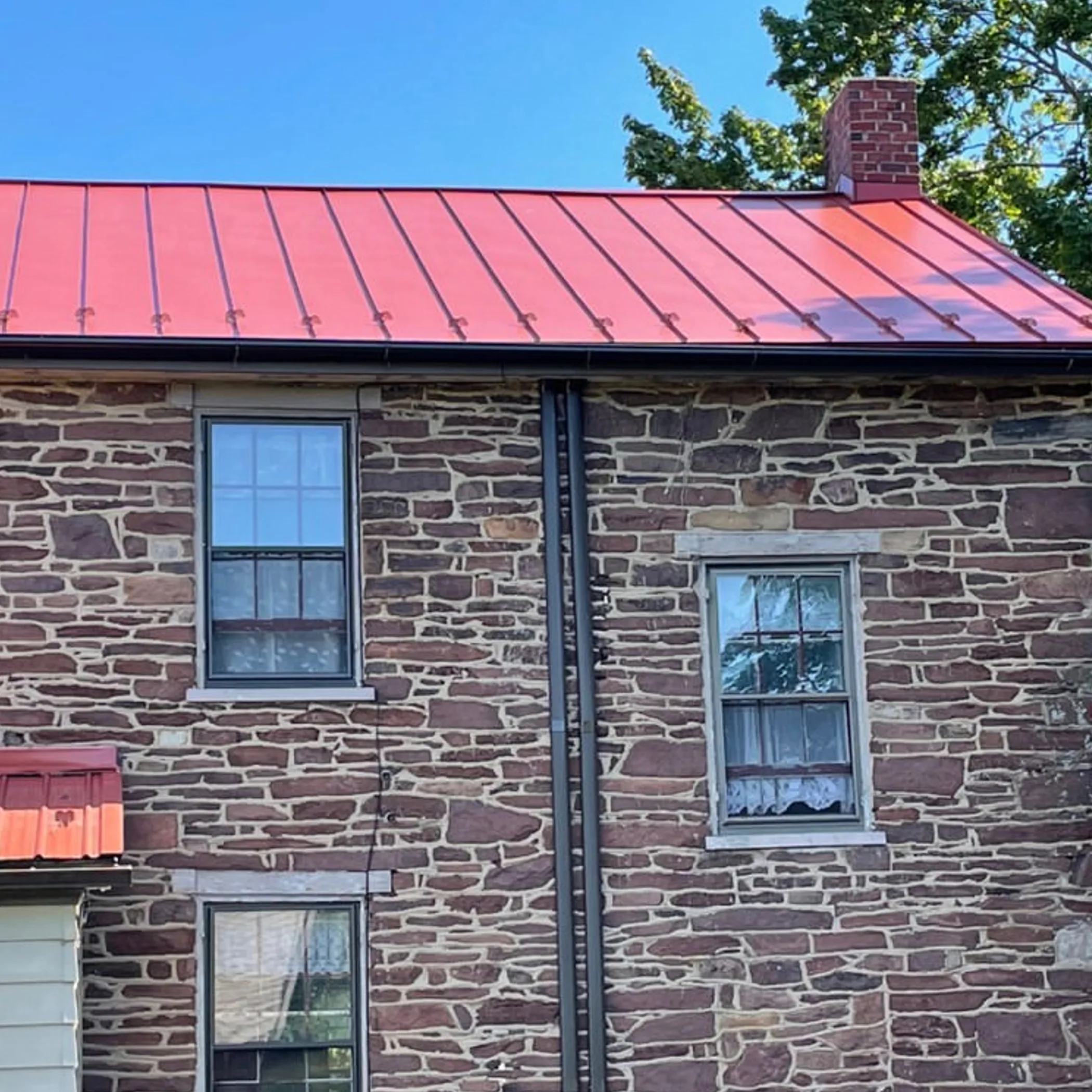 metal roof under clear sky