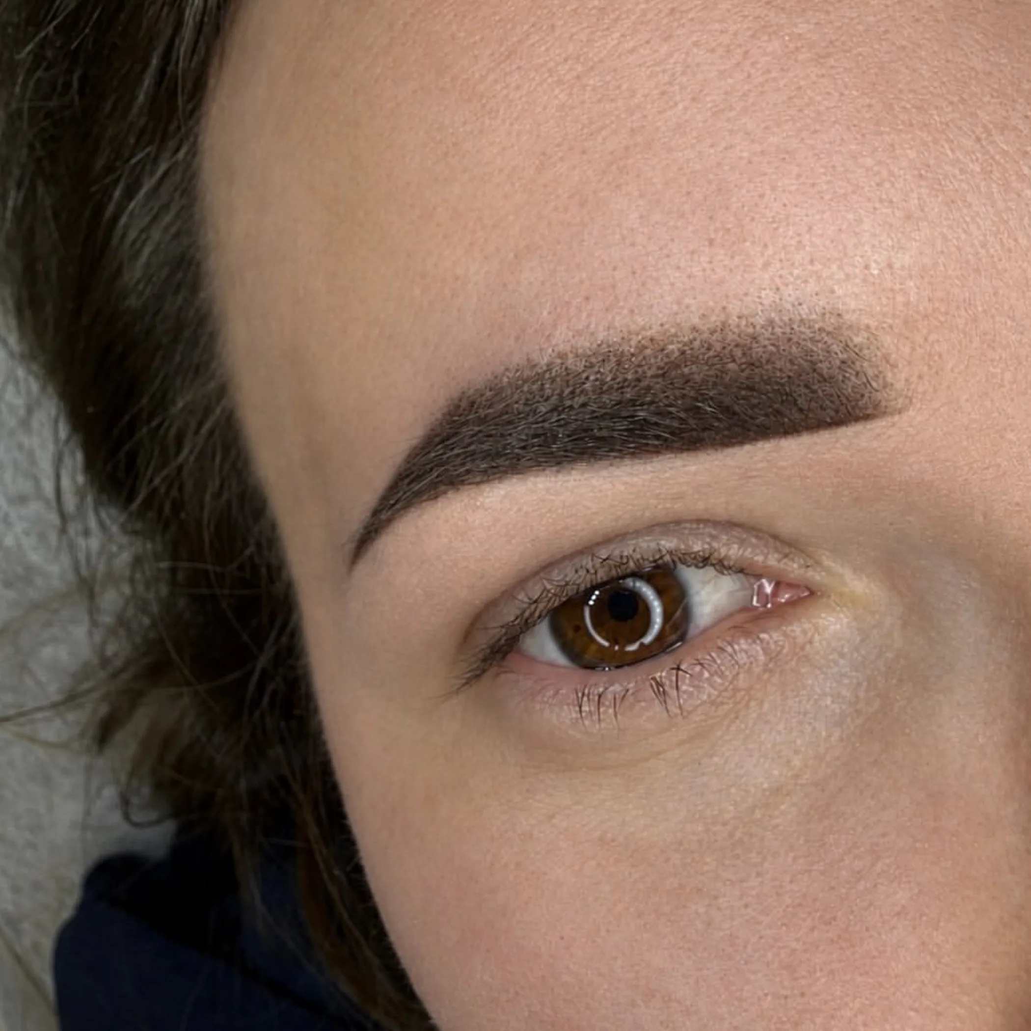 clean eyebrow permanent makeup result