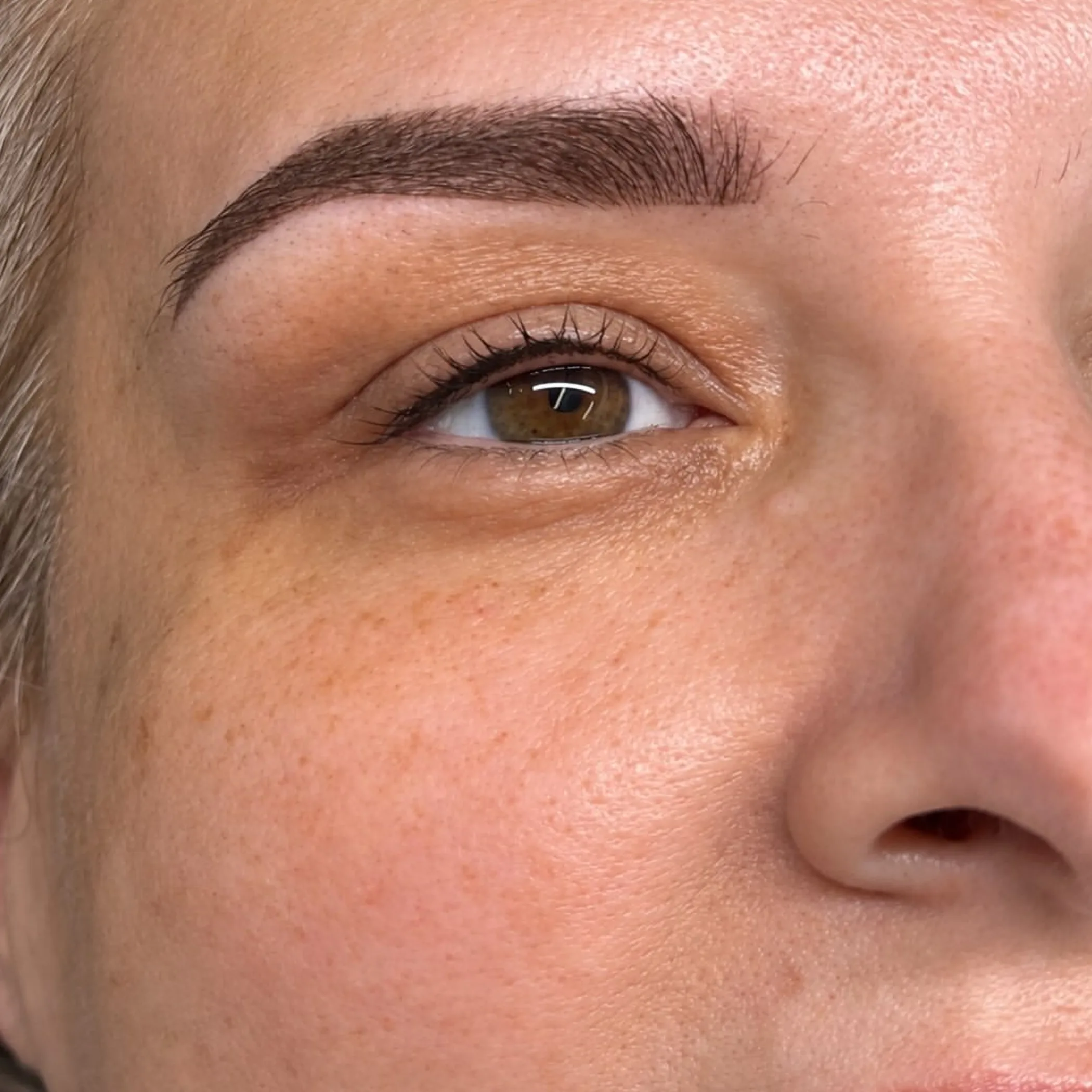 permanent makeup results visibly shown